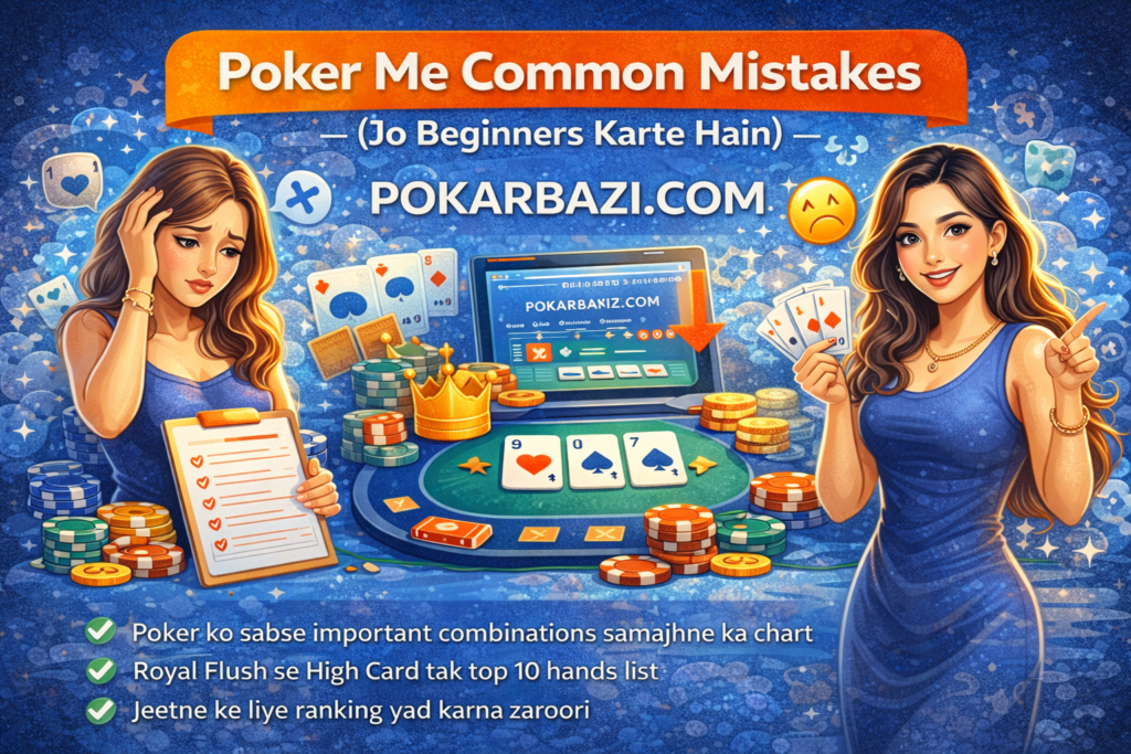 Poker common mistakes image showing beginner errors and tips to avoid wrong decisions in poker